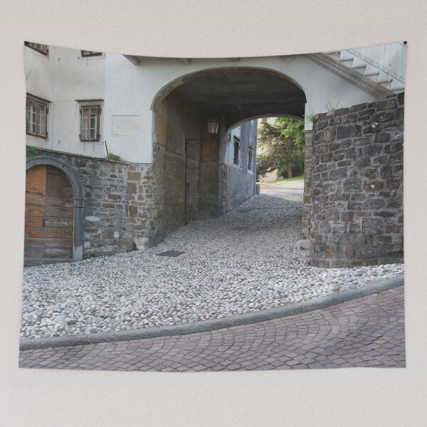 Item preview, Gorizia, Italy. The castle. It stands between the walls of the ancient village, what medieval sources cite as Upper Land. Friuli Venezia Giulia. Sunny spring afternoon day. designed and sold by Maurizio Fabbroni.