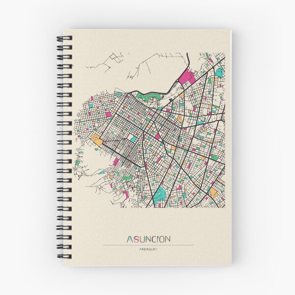 Item preview, Asuncion, Paraguay Street Map designed and sold by A Deniz Akerman.