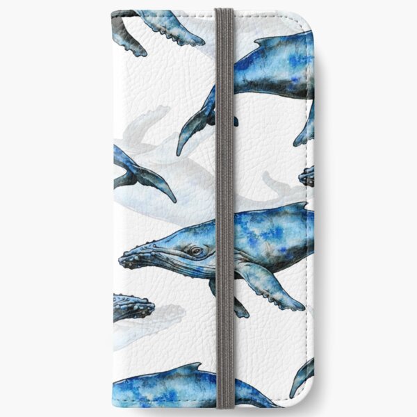 Mr. Whale Blue iPhone Wallet