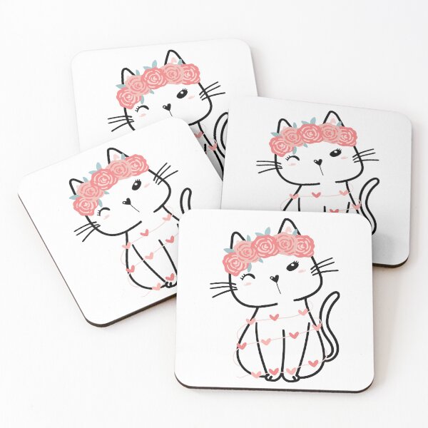 Item preview, Cat wearing flower crown designed and sold by FeaturedStore.