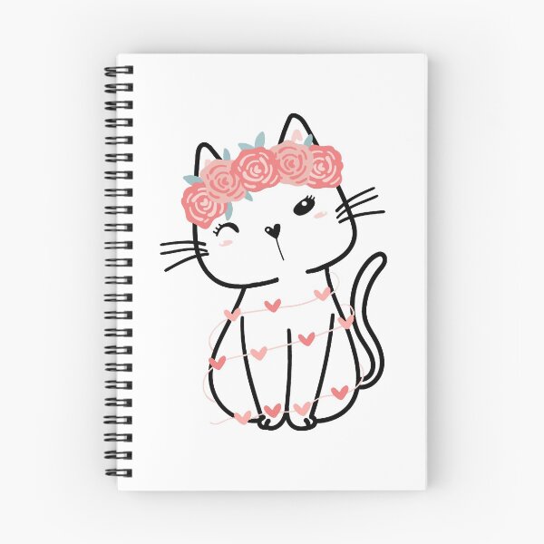 Item preview, Gato con corona de flores designed and sold by FeaturedStore.