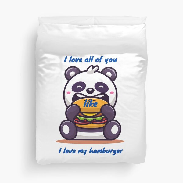 Bettbezuge Burger Zeichnen Redbubble