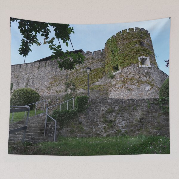Item preview, Gorizia, Italy. The castle. It stands between the walls of the ancient village, what medieval sources cite as Upper Land. Friuli Venezia Giulia. Sunny spring afternoon day. designed and sold by Maurizio Fabbroni.