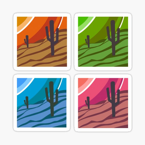 desert sunset collection/pack Sticker