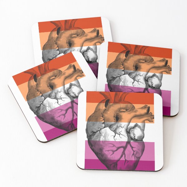 Item preview, Lesbian Pride Anatomic Heart (2) designed and sold by incloudines.