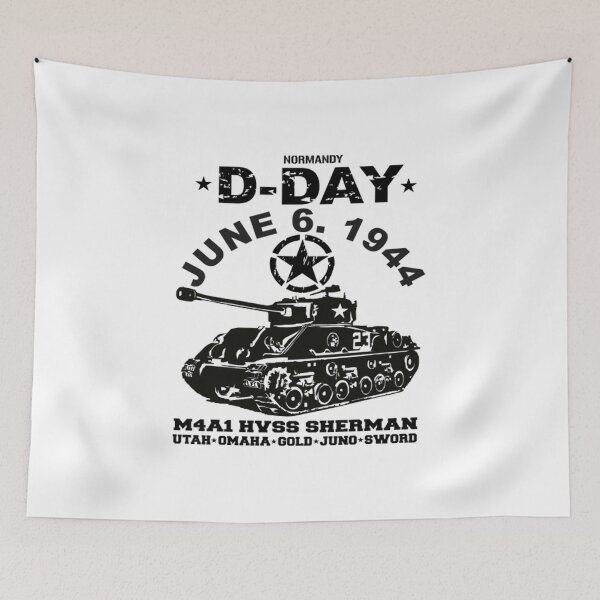 Item preview, D Day H4a1 Hvss Sherman Tank T-ShirtD-DAY H4A1 HVSS SHERMAN  designed and sold by BigTenGear.