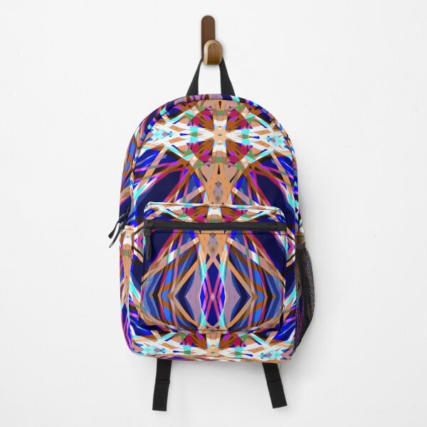Item preview, Psychedelic Summer Blue Purple White Orange Geometric Design Pattern designed and sold by PatternPerfect.