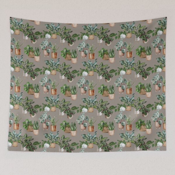 Item preview, Snake Plant Prayer Plant  Houseplant Love Nature Pattern designed and sold by travellb.