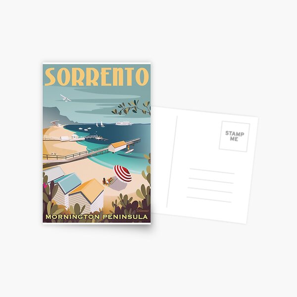 Item preview, Sorrento Vintage-style Travel Poster designed and sold by dylansketchbook.