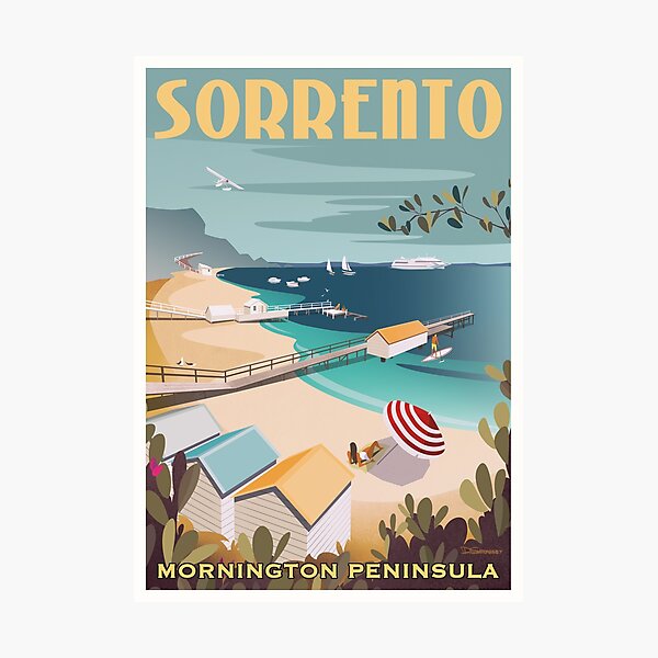 Sorrento Vintage-style Travel Poster Photographic Print