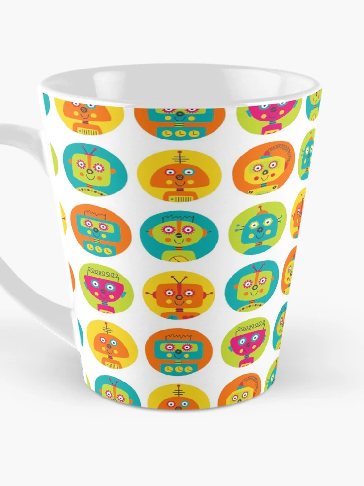 Thumbnail 3 of 4, Coffee Mug, Robot Kids Pattern designed and sold by PatternTale.