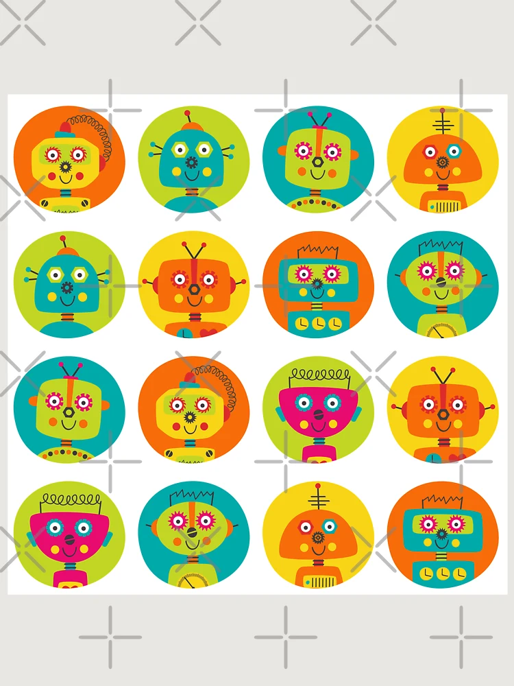 Thumbnail 6 of 6, Premium Oversized Sweatshirt, Robot Kids Pattern designed and sold by PatternTale.