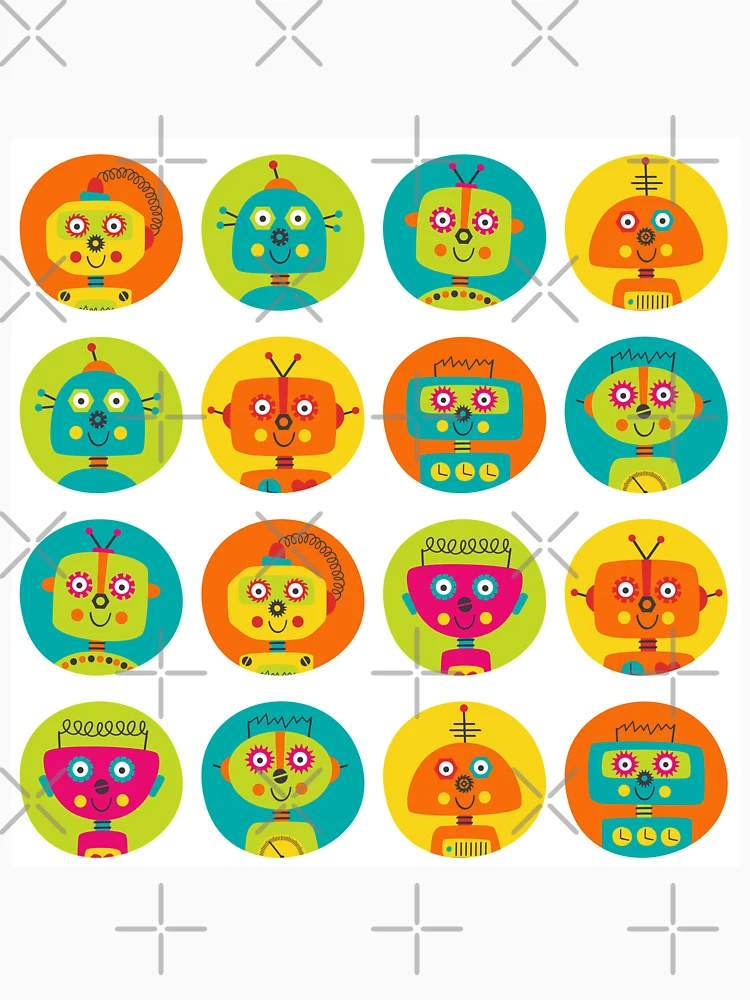 Thumbnail 6 of 6, Pullover Hoodie, Robot Kids Pattern designed and sold by PatternTale.