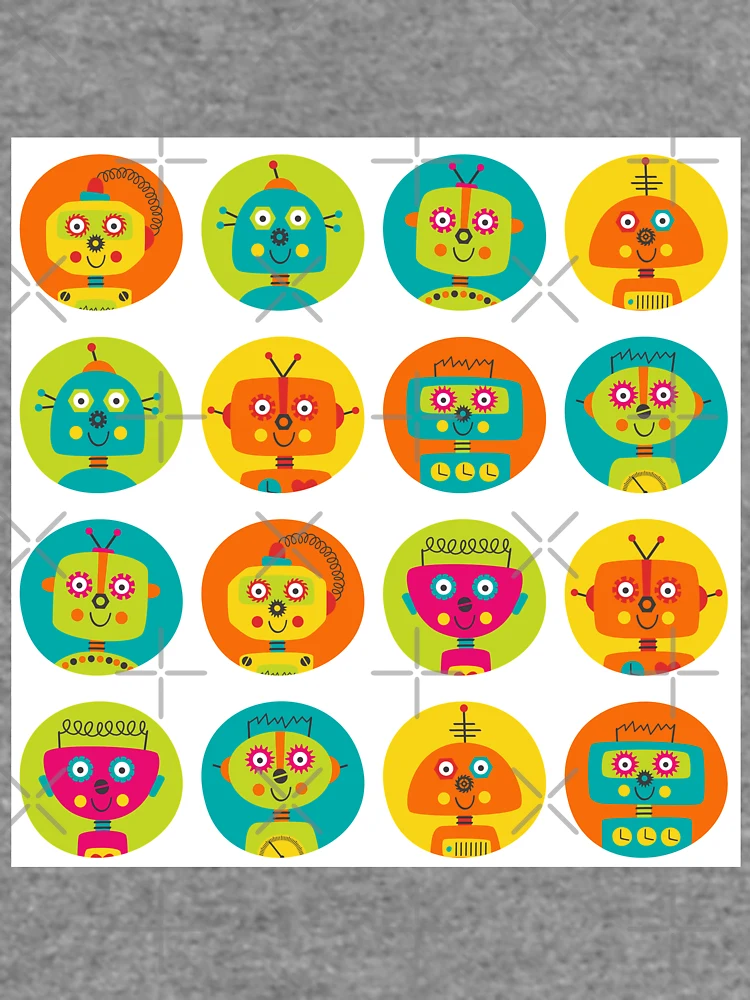 Thumbnail 6 of 6, Lightweight Sweatshirt, Robot Kids Pattern designed and sold by PatternTale.