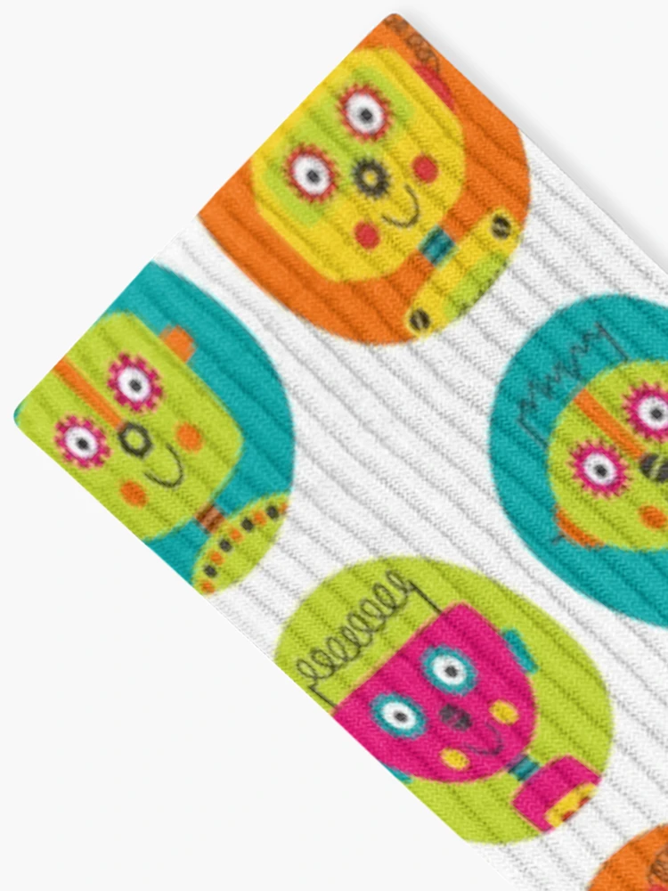Thumbnail 2 of 5, Socks, Robot Kids Pattern designed and sold by PatternTale.