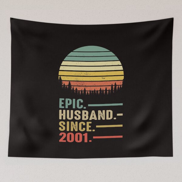 Item preview, Epic Husband Since 2001 Vintage retro 20 years Marriage Anniversary  designed and sold by Majesticoo.