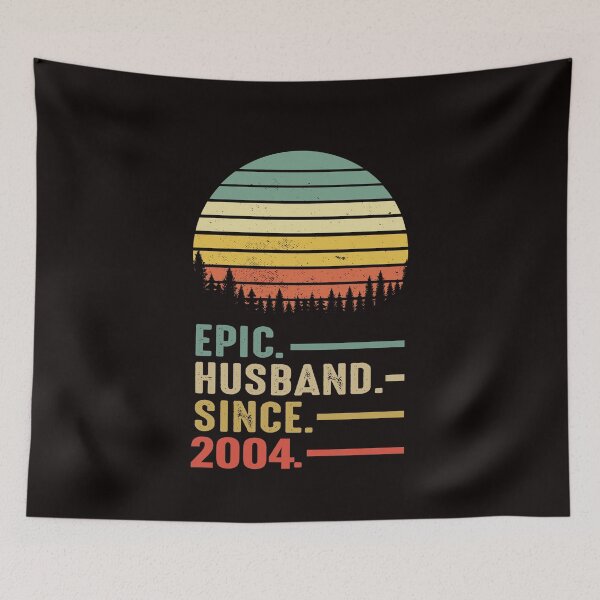 Item preview, Epic Husband Since 2004 Vintage retro 17 years Marriage Anniversary  designed and sold by Majesticoo.