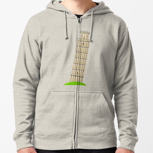 pisa tower Zipped Hoodie