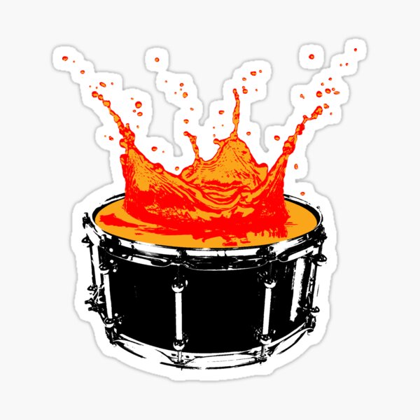 Drum splash Sticker