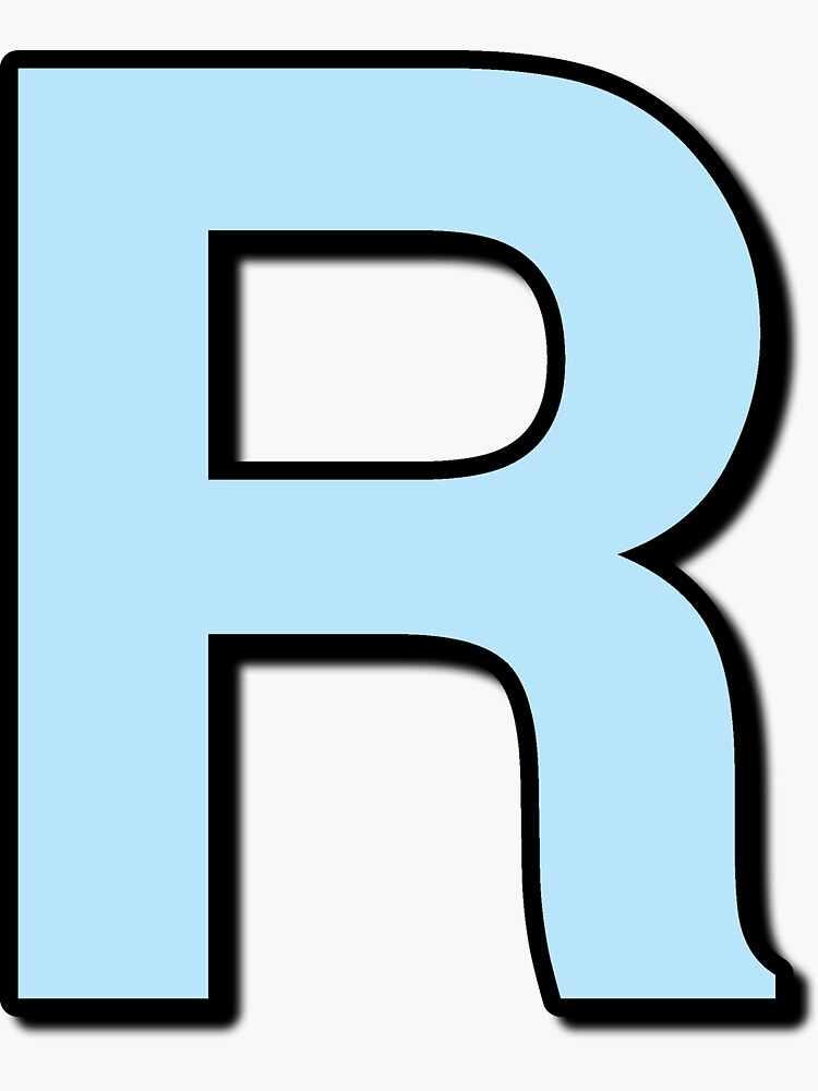 "Blue letter R" Sticker for Sale by imantahar | Redbubble