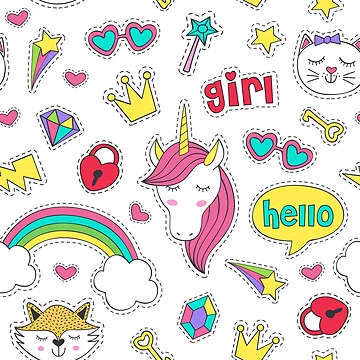 Artwork thumbnail, Sticker Collection Pattern by PatternTale