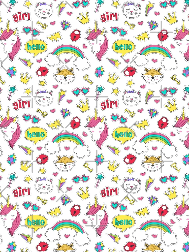 Thumbnail 5 of 5, A-Line Dress, Sticker Collection Pattern designed and sold by PatternTale.