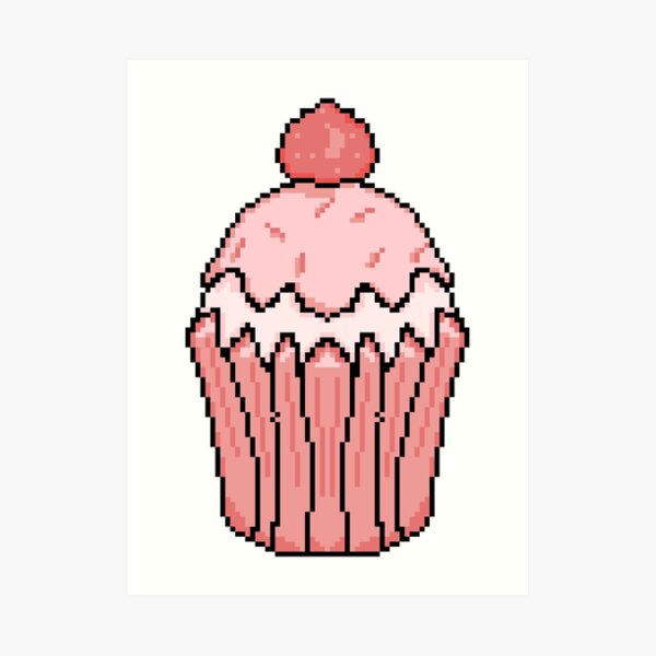 Pixel Cake Art Prints Redbubble