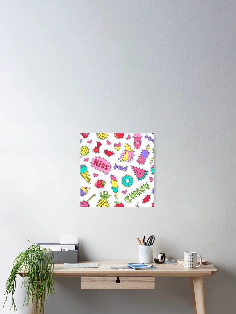 Thumbnail 2 of 3, Poster, Sticker Food Collection Pattern designed and sold by PatternTale.