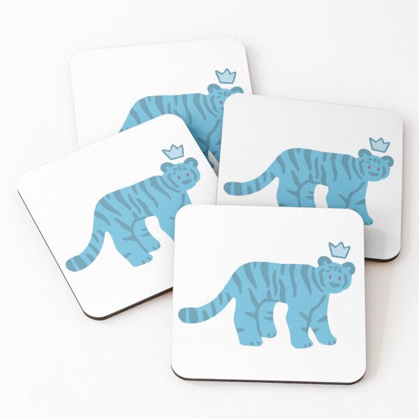 Item preview, Adorable Blue Posca Tiger King with Crown designed and sold by bassoongirl123.