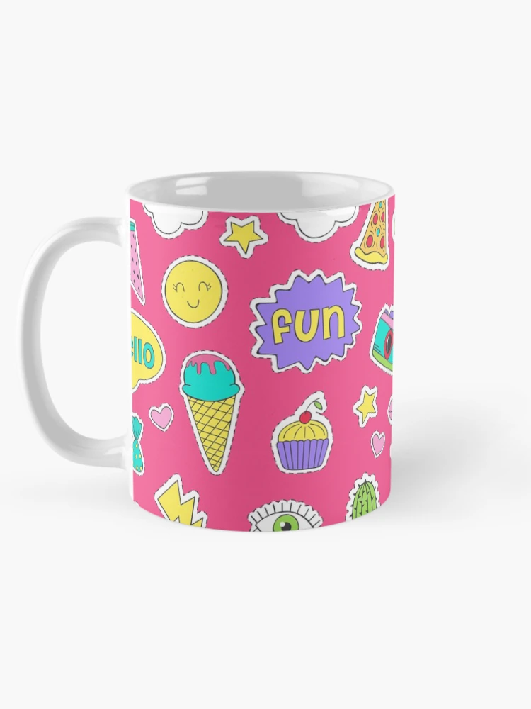 Thumbnail 5 of 6, Coffee Mug, Cute Sticker Collection Pattern designed and sold by PatternTale.