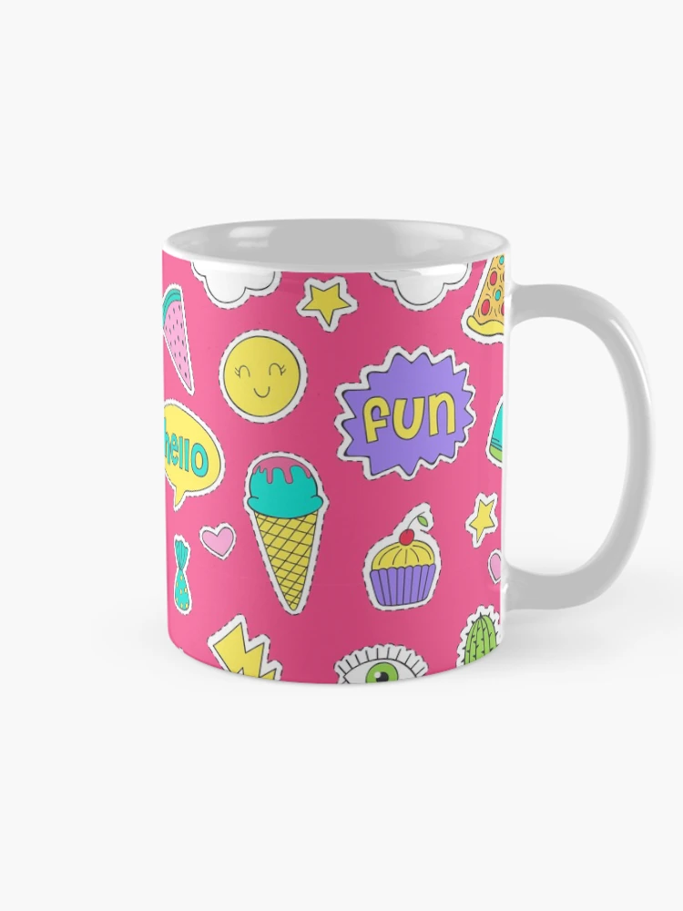 Thumbnail 3 of 6, Coffee Mug, Cute Sticker Collection Pattern designed and sold by PatternTale.