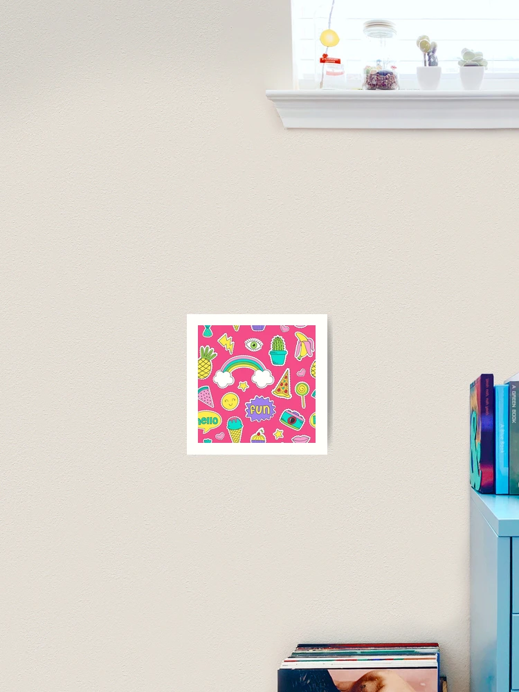 Thumbnail 2 of 3, Art Print, Cute Sticker Collection Pattern designed and sold by PatternTale.