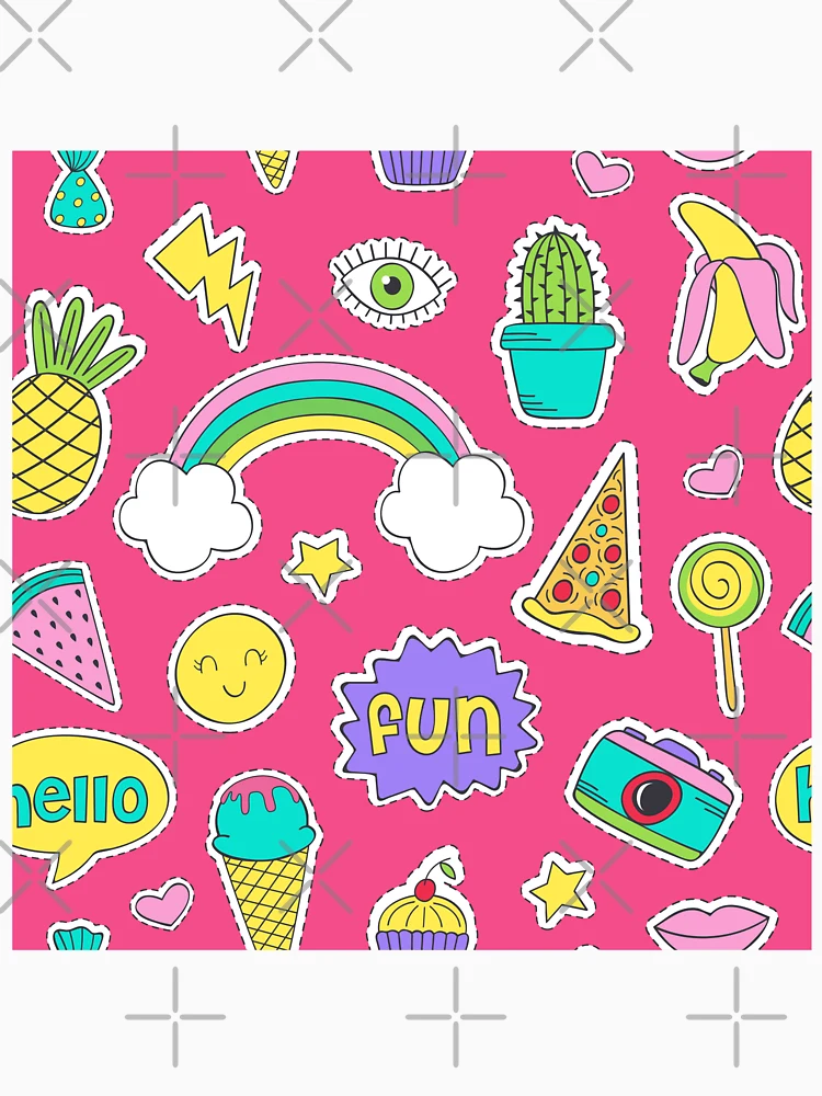 Thumbnail 6 of 6, Pullover Hoodie, Cute Sticker Collection Pattern designed and sold by PatternTale.
