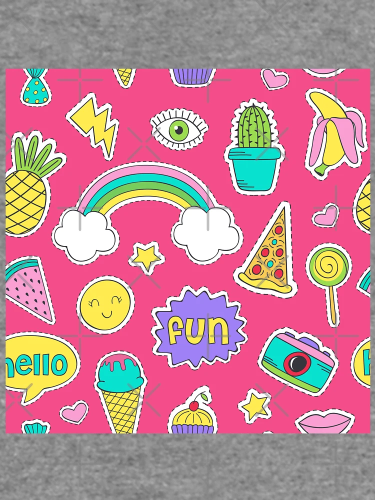 Thumbnail 6 of 6, Lightweight Sweatshirt, Cute Sticker Collection Pattern designed and sold by PatternTale.