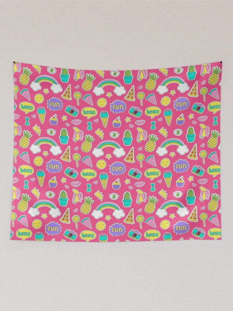 Thumbnail 2 of 3, Tapestry, Cute Sticker Collection Pattern designed and sold by PatternTale.