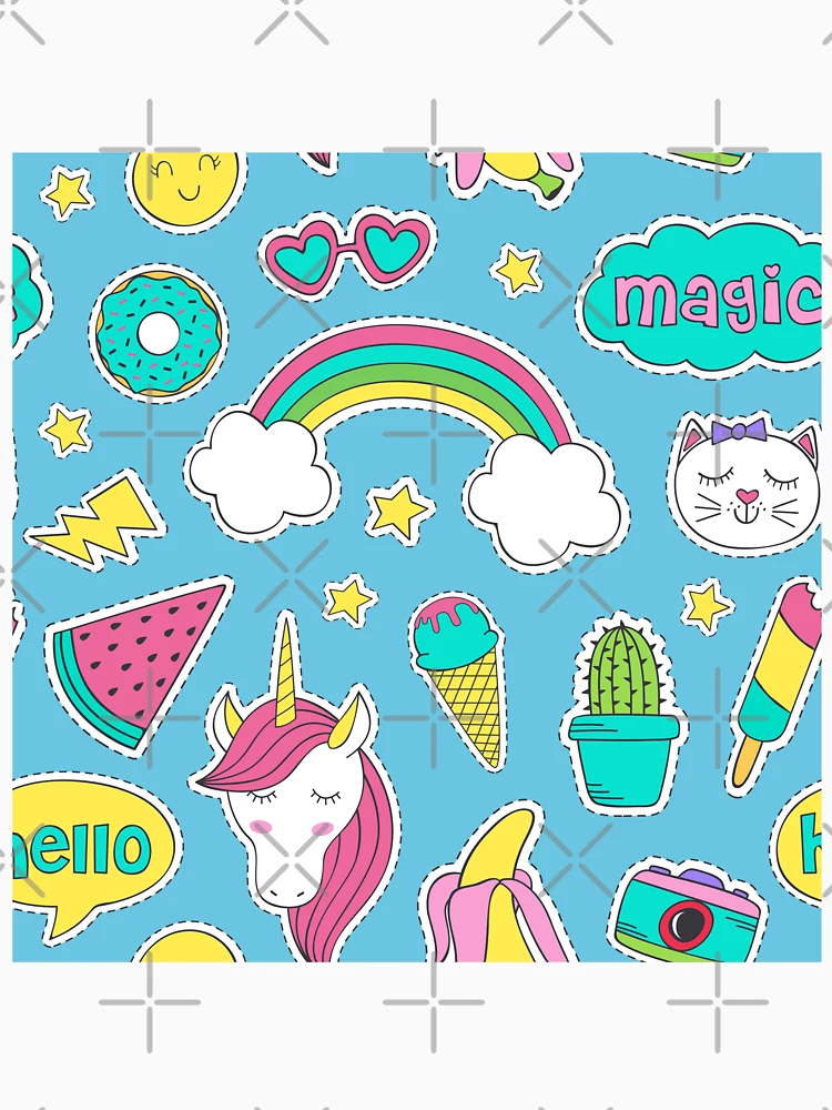Thumbnail 6 of 6, Pullover Hoodie, Cute Sticker Collection Pattern designed and sold by PatternTale.