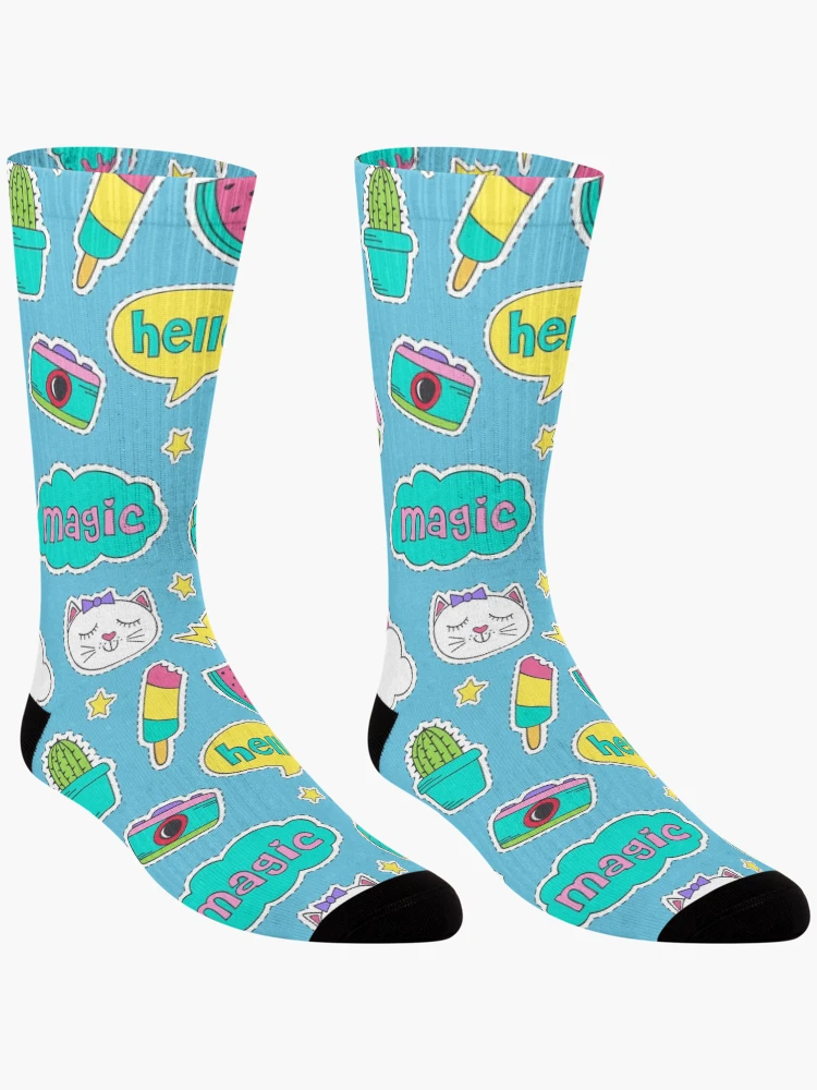 Thumbnail 3 of 5, Socks, Cute Sticker Collection Pattern designed and sold by PatternTale.