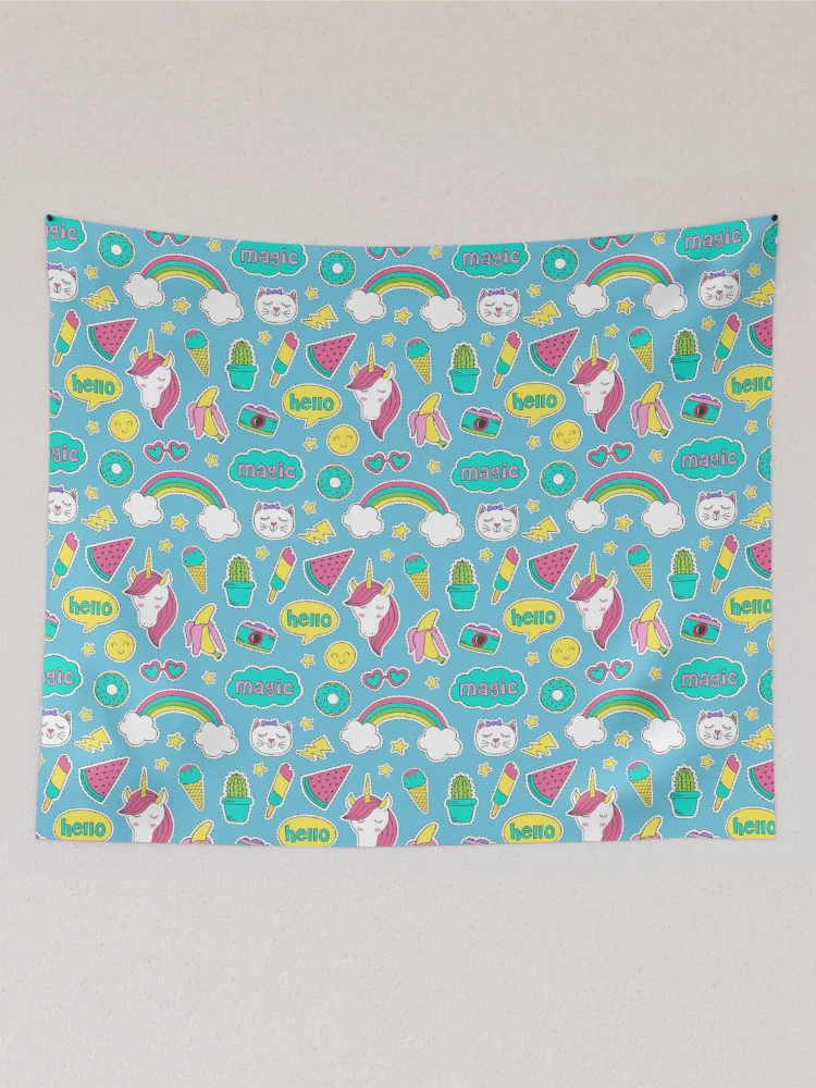 Thumbnail 2 of 3, Tapestry, Cute Sticker Collection Pattern designed and sold by PatternTale.