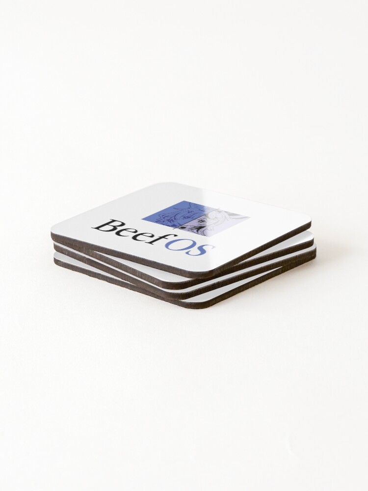 Thumbnail 4 of 5, Coasters (Set of 4), Beef OS designed and sold by CCCDesign.
