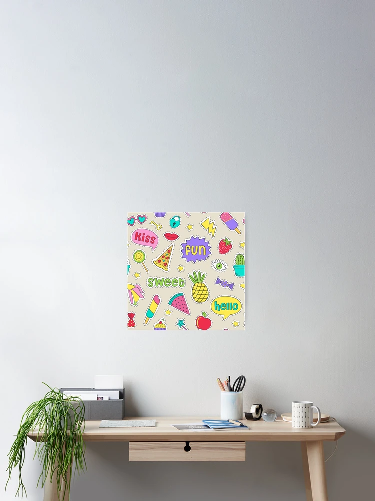 Thumbnail 2 of 3, Poster, Sticker Food Collection Pattern designed and sold by PatternTale.