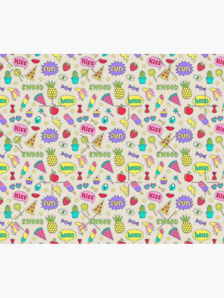 Thumbnail 3 of 3, Tapestry, Sticker Food Collection Pattern designed and sold by PatternTale.