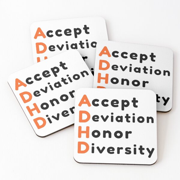 Item preview, Accept Deviation Honor Diversity ADHD Quote designed and sold by Color-Sparkle.