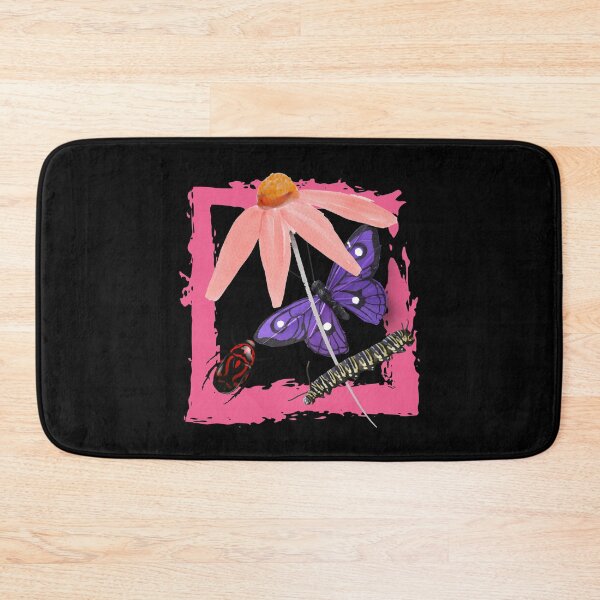 Item preview, Pink Coneflower Watercolor & Purple Butterfly With Red Beetle Design designed and sold by EarthArtDesigns.