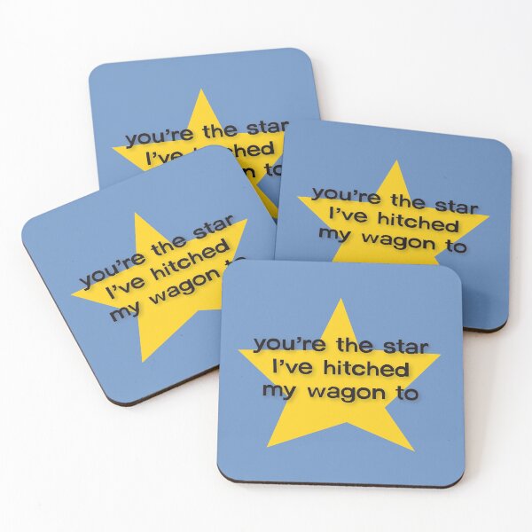 Item preview, You're The Star I've Hitched My Wagon To (Gold/Blue) designed and sold by nicola-ginzler.