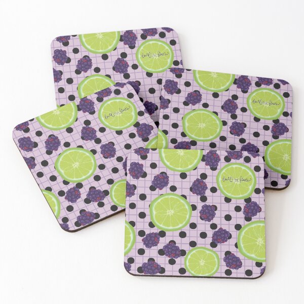 Item preview, Fierce Fruit - Kitchen Decor - Limes and Blackberries - Citrus Lovers - Purple and Green - Citrus and Berries designed and sold by davidhydefierce.