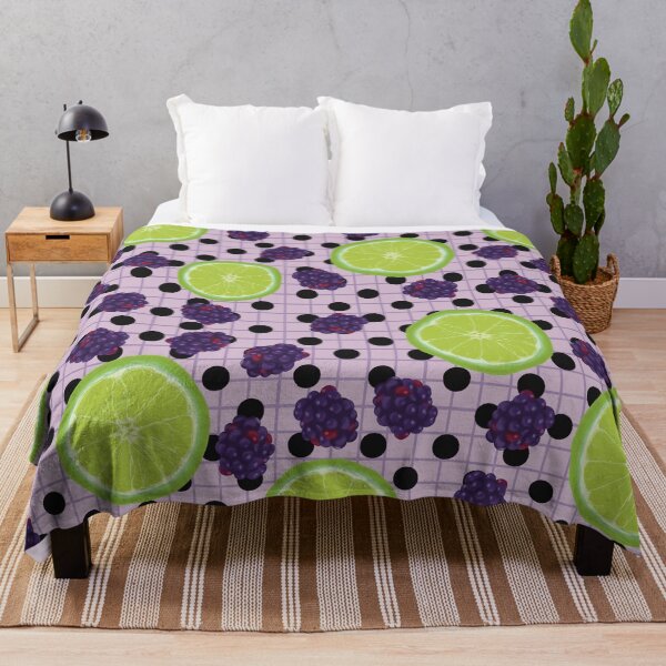 Item preview, Fierce Fruit - Kitchen Decor - Limes and Blackberries - Citrus Lovers - Purple and Green - Citrus and Berries designed and sold by davidhydefierce.