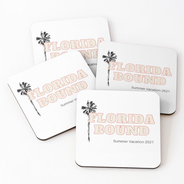 Item preview, Copy of Florida Bound palm tree gray red outline wording #SummerVacation2021 designed and sold by GeoTeasters.