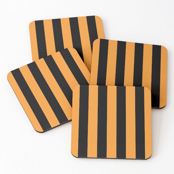 Item preview, Medium ORANGE and BLACK Vertical STRIPES designed and sold by RachelMacht.