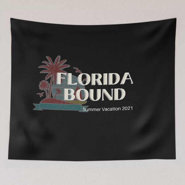 Item preview, Copy of Florida Bound palm tree white wording #SummerVacation2021 designed and sold by GeoTeasters.