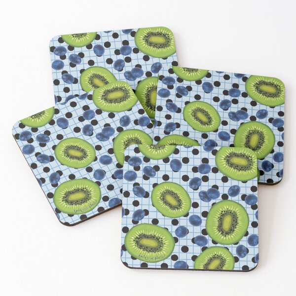 Item preview, Fierce Fruit - Kitchen Decor - Kiwis and Blueberries - Citrus Lovers - Green and Blue - Citrus and Berries designed and sold by davidhydefierce.